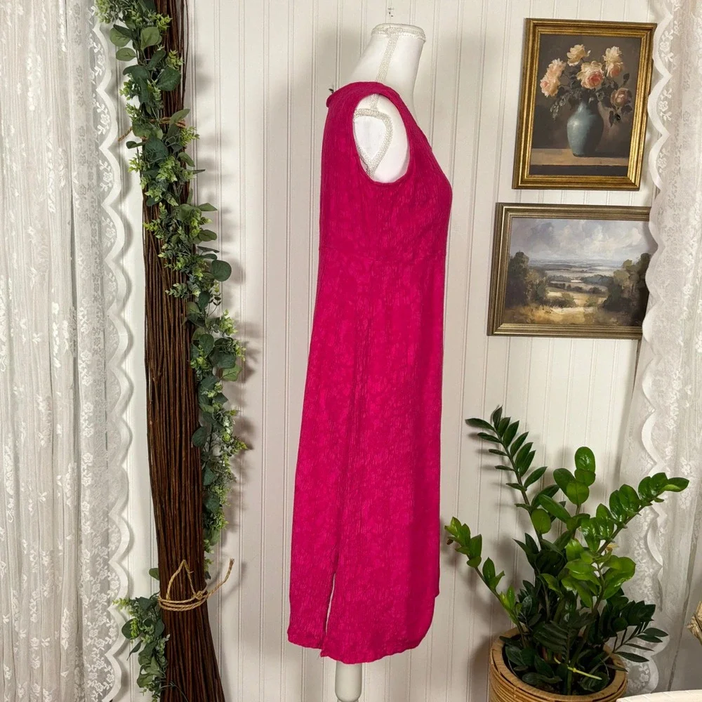 Karin Stevens Dress Set Womens 8 Pink Excellent Vintage Textured 2 Piece Jacket